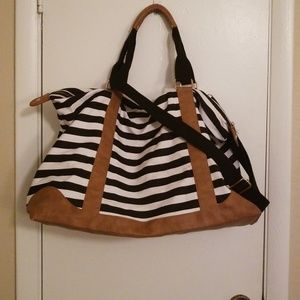 Merona striped weekender bag